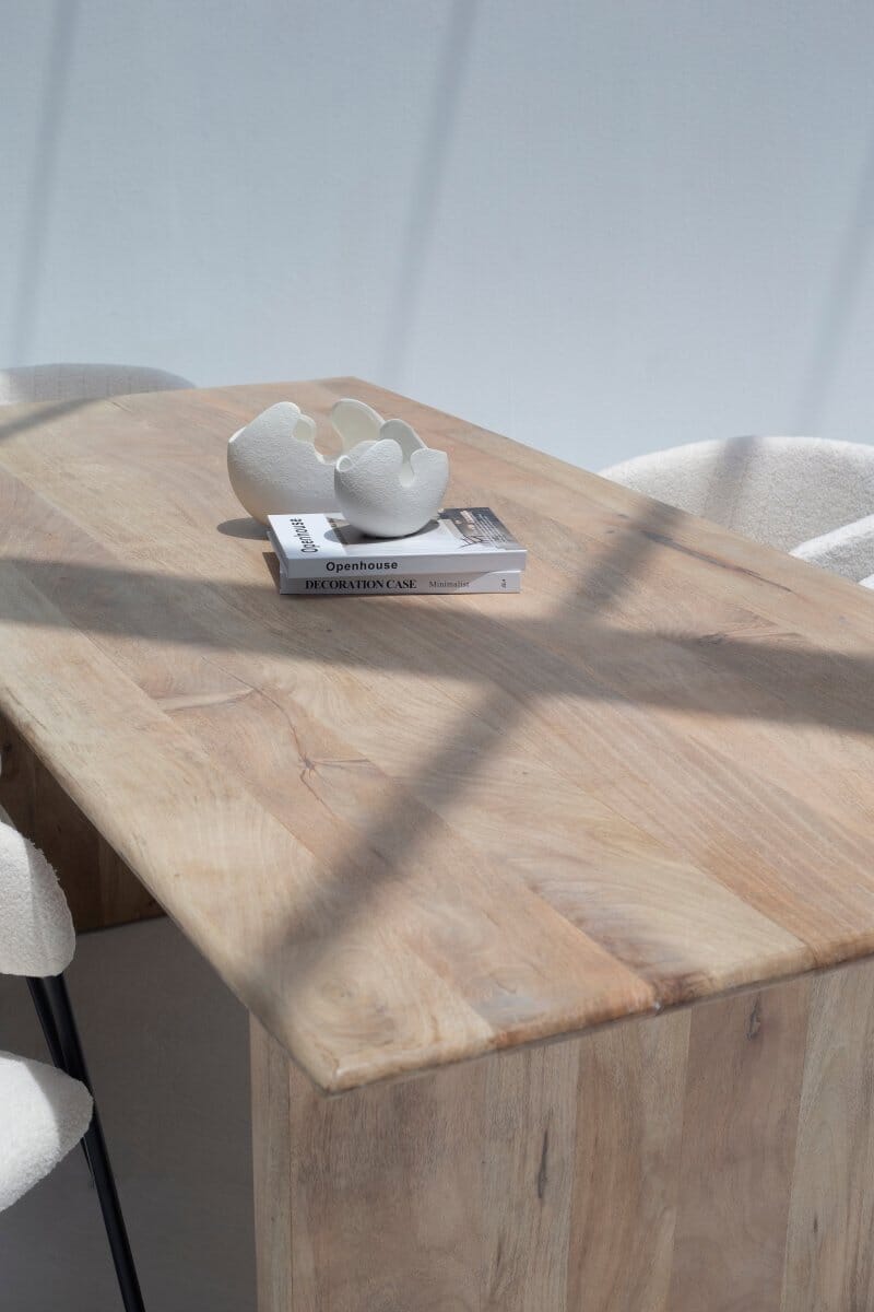 Solana Mango Wood Flat Legs Dining Table