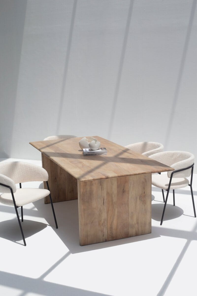 Solana Mango Wood Flat Legs Dining Table