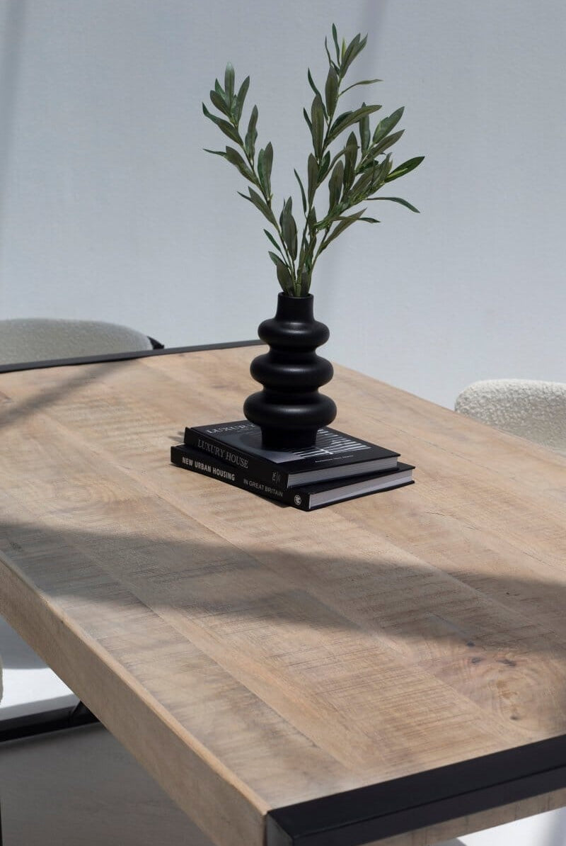 Black Curvy Layers Ceramic Vase (2 Sizes)