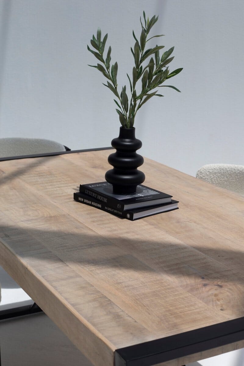 Black Curvy Layers Ceramic Vase (2 Sizes)