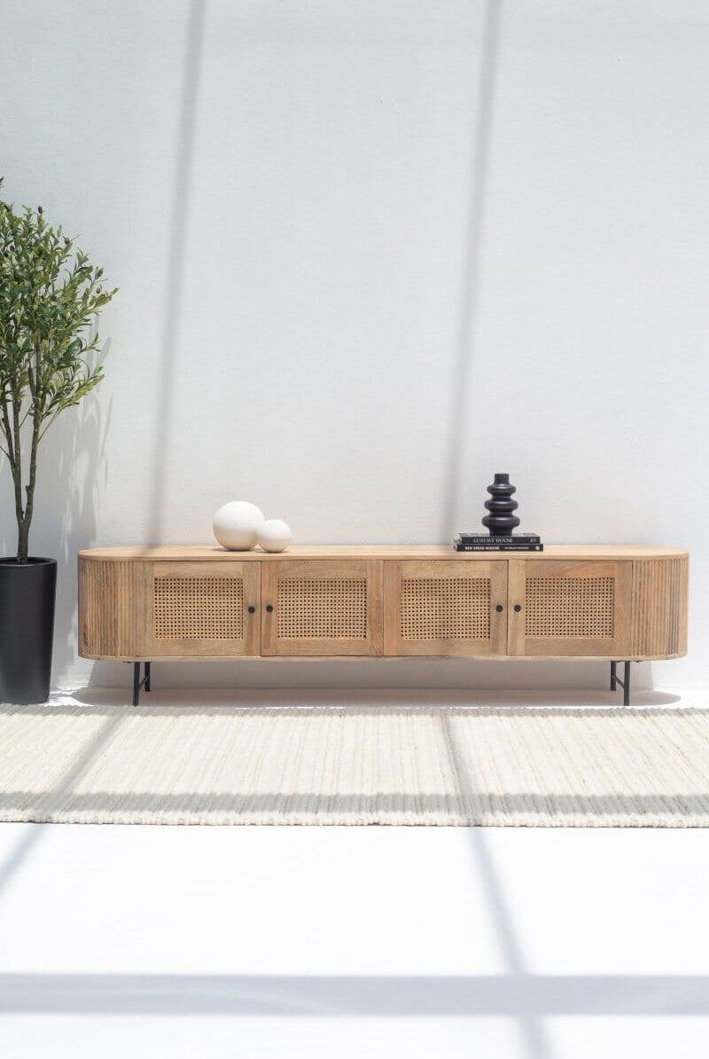 Valletta Rattan Doors Media Unit