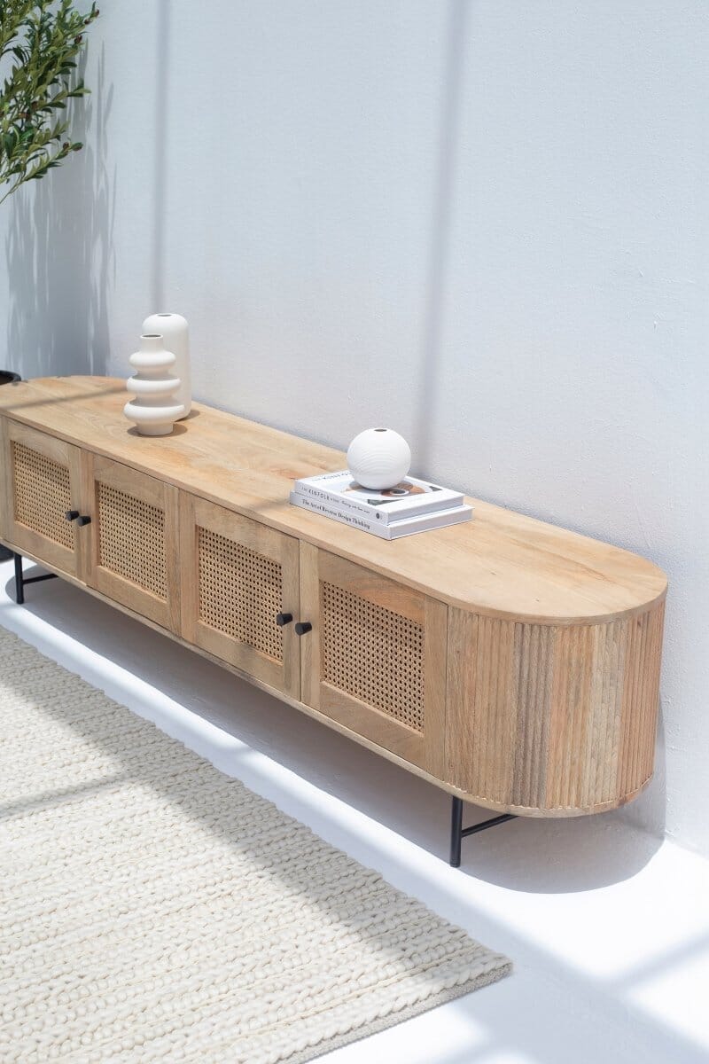 Valletta Rattan Doors TV Unit TV Unit Homekode