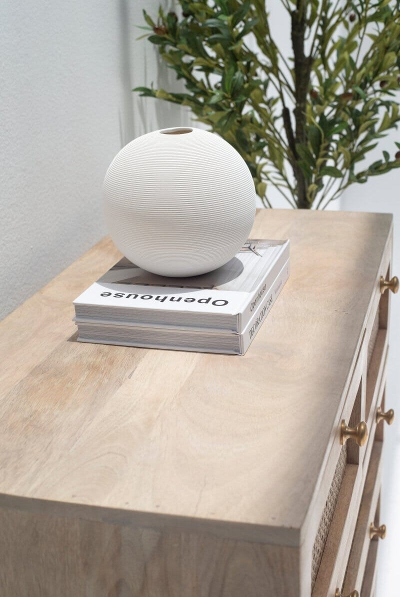 Eliza Rattan Wood Sideboard