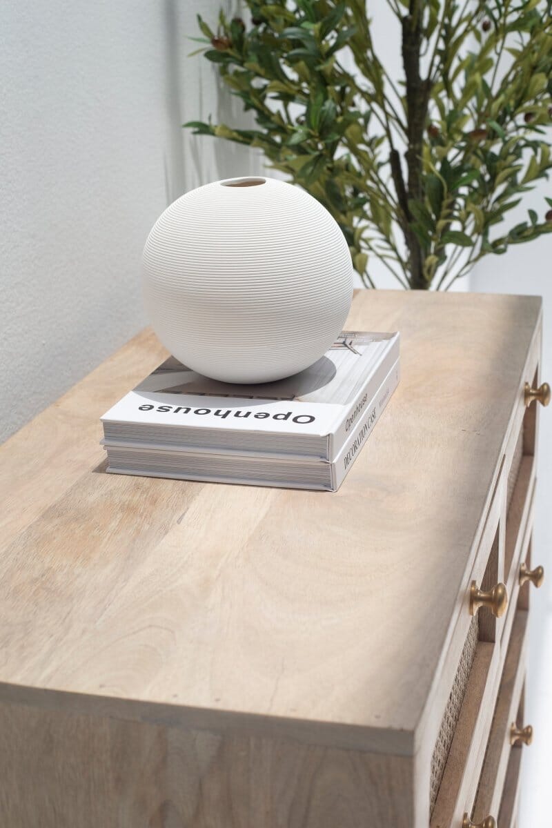 Eliza Rattan Wood Sideboard