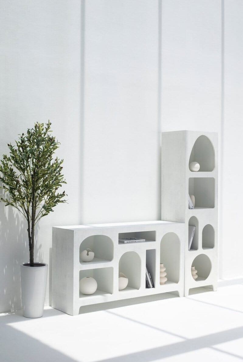 Vilnius White Painted Display Console Homekode