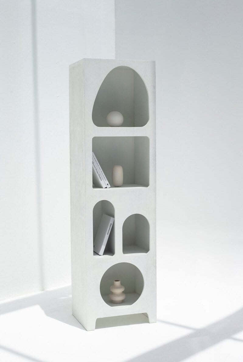 Vilnius White Painted Shelf Unit Bookcases & Standing Shelves Homekode