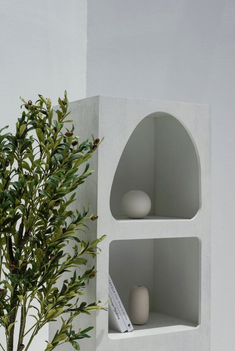 Vilnius White Painted Shelf Unit Bookcases & Standing Shelves Homekode