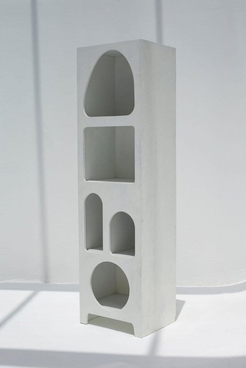 Vilnius White Painted Shelf Unit Bookcases & Standing Shelves Homekode