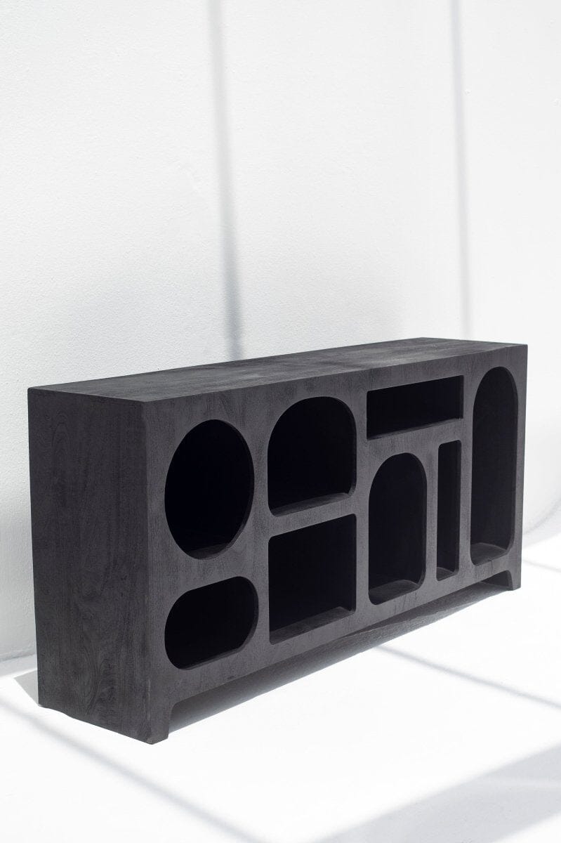 Vilnius Black Painted Display Console TV Unit Homekode