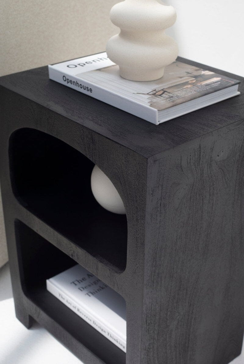 Vilnius Black Painted Side Table Side Table Homekode