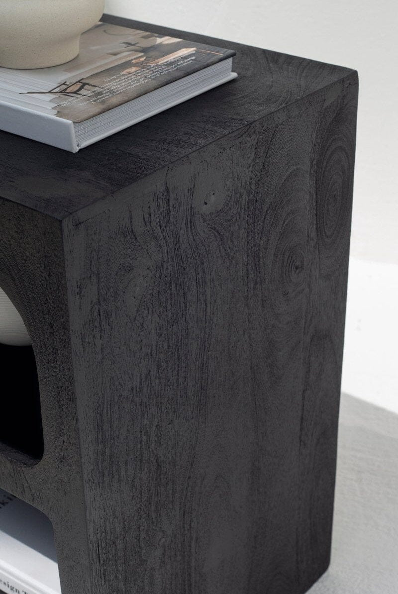 Vilnius Black Painted Side Table Side Table Homekode