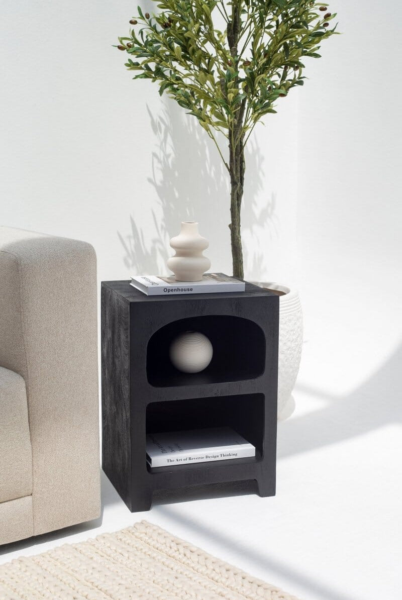 Vilnius Black Painted Side Table Side Table Homekode