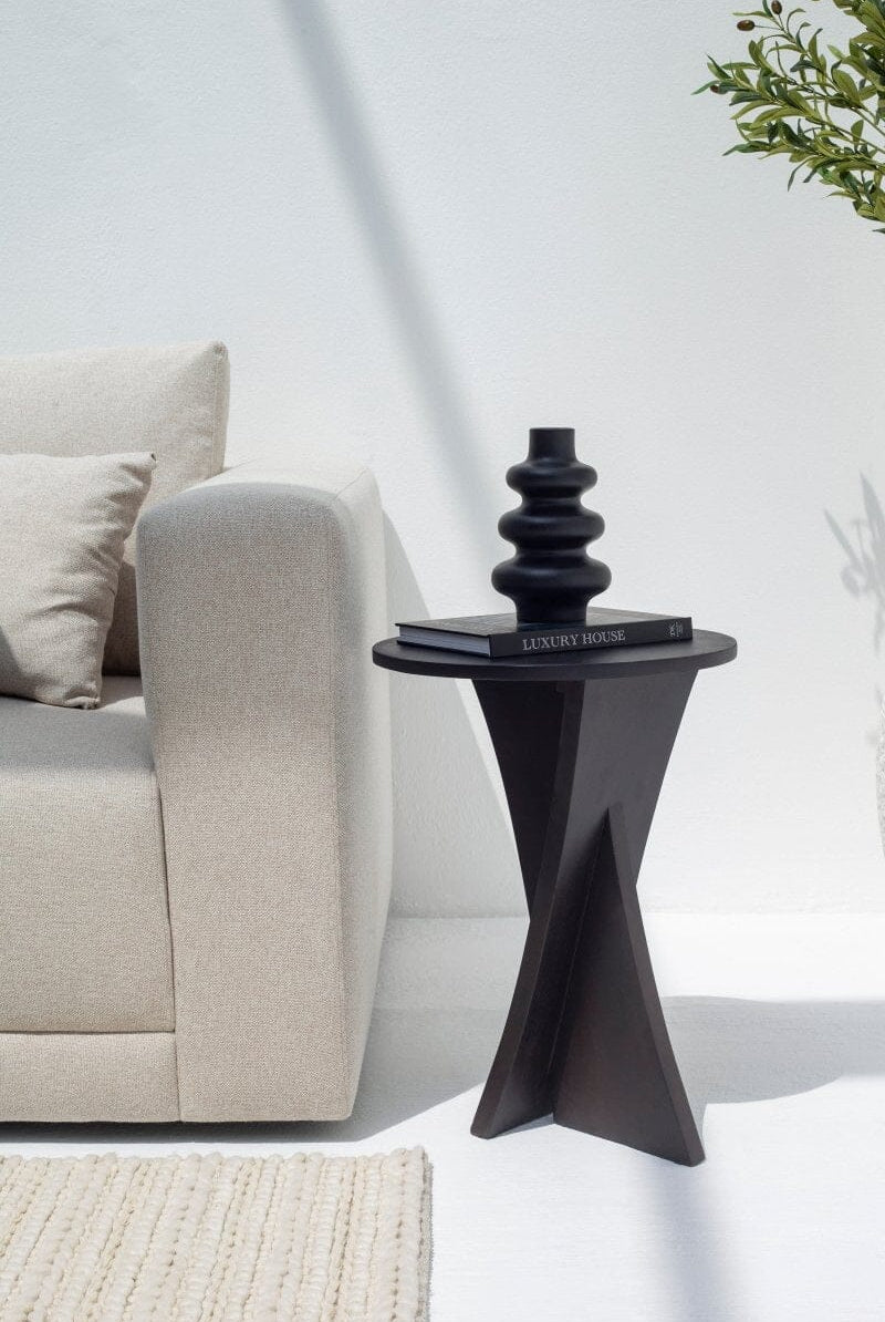 Vilnius Trinity Black Painted Side Table Side Table Homekode