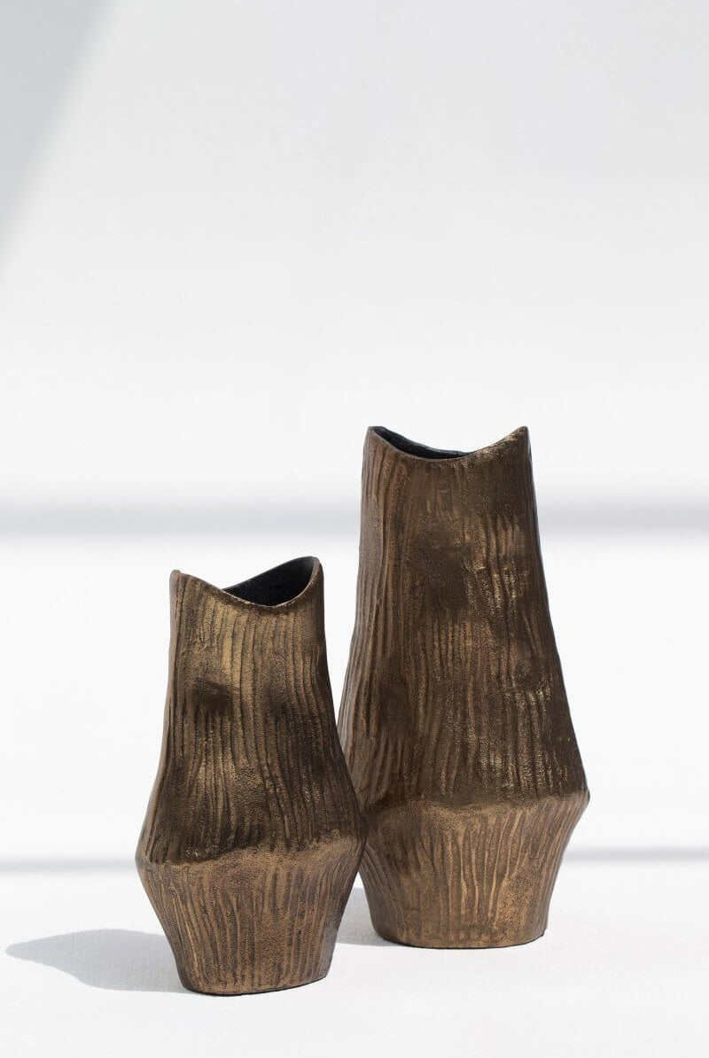 Timber Echoes Brass Vase