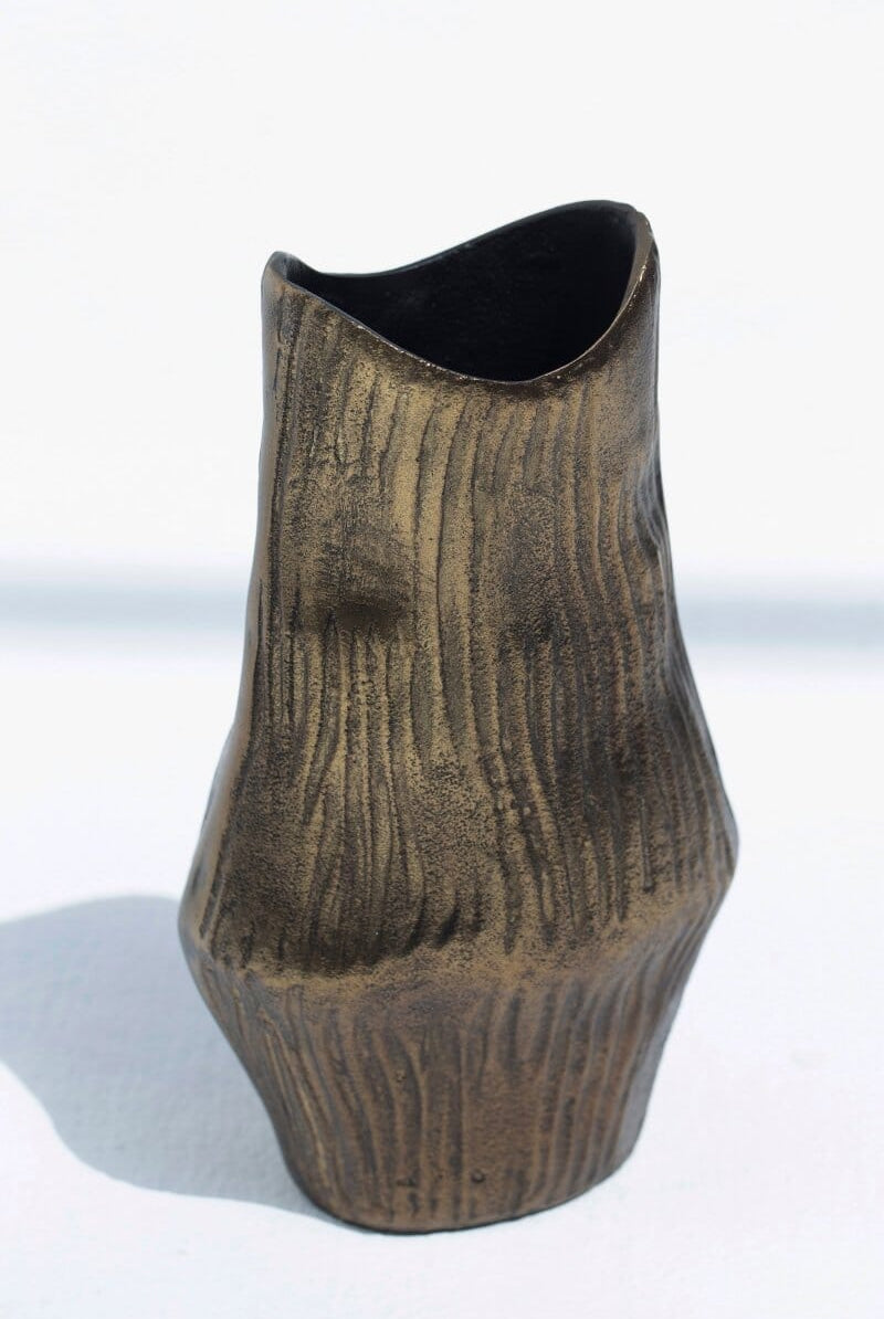 Timber Echoes Brass Vase