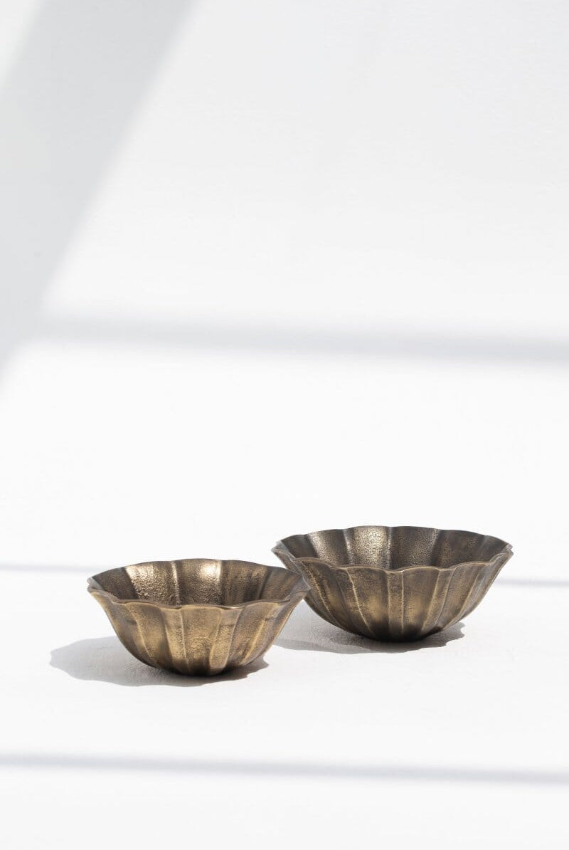 Vintage Bloom Brass Bowl