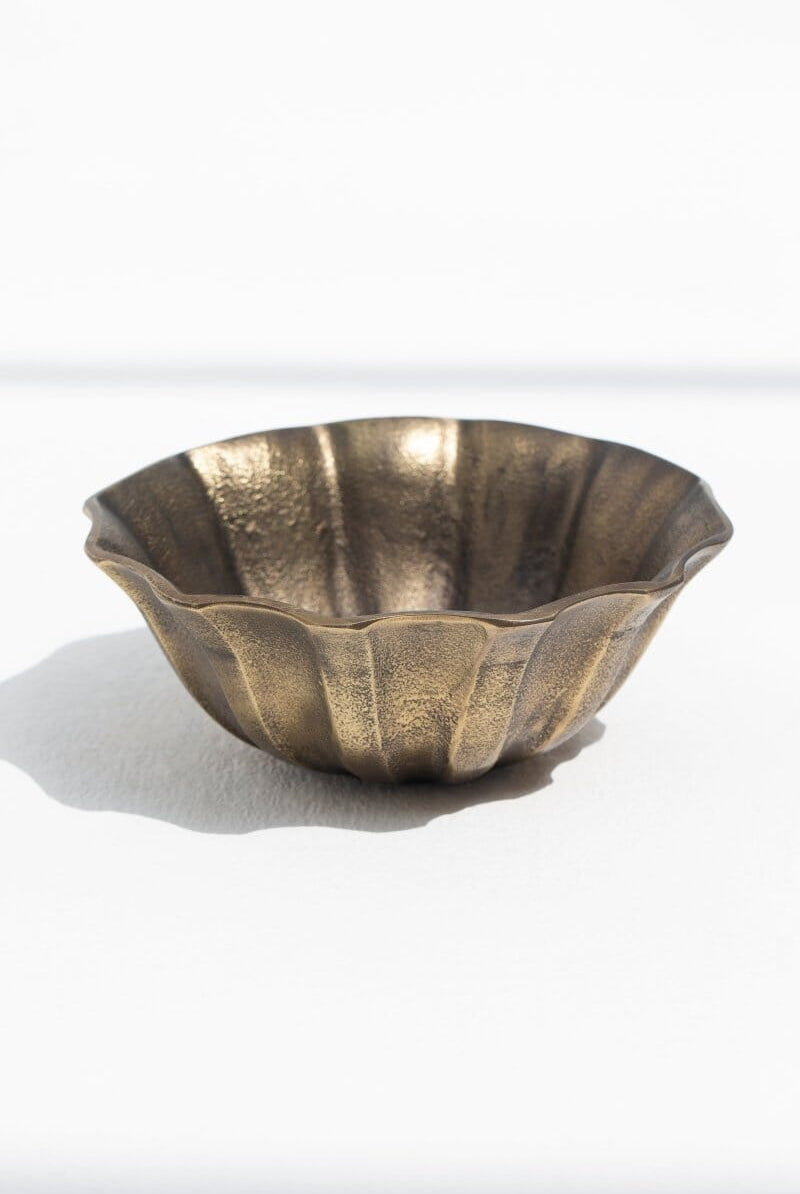 Vintage Bloom Brass Bowl