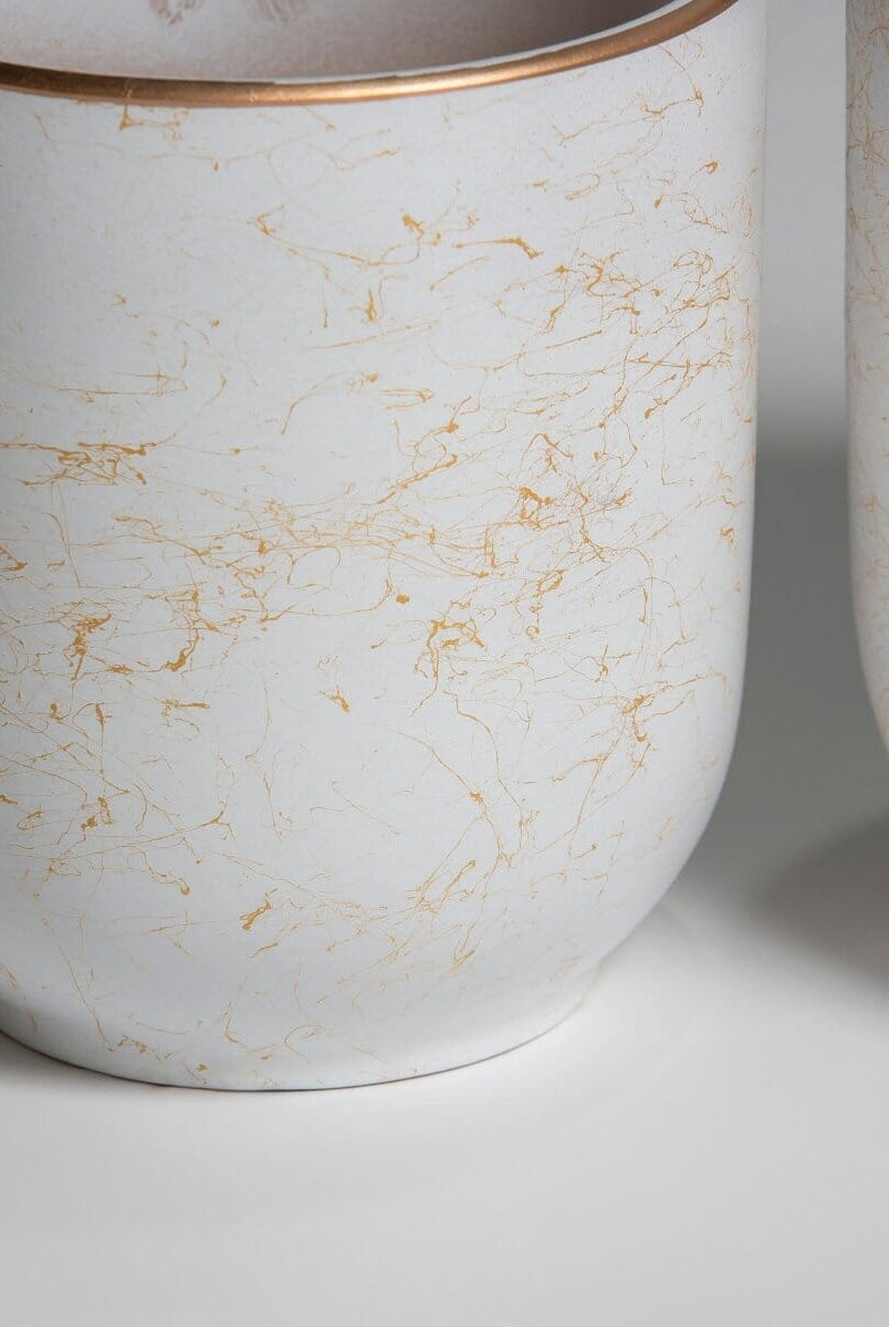 Gold Marble Veins Pattern Pot (3 Sizes)