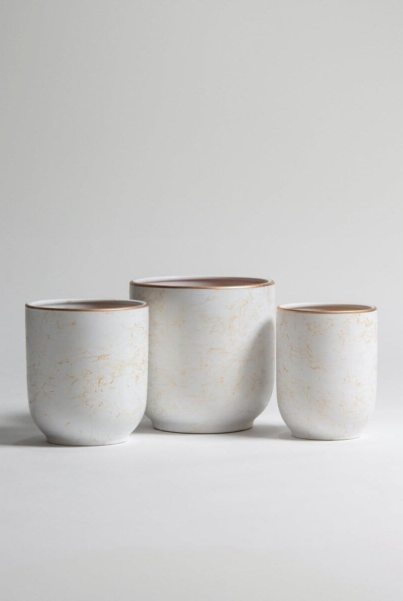 Gold Marble Veins Pattern Pot