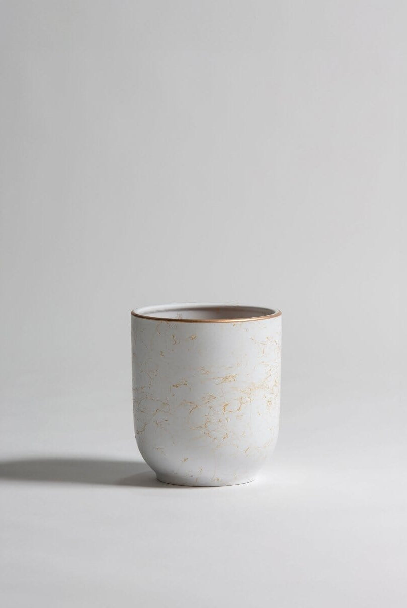 Gold Marble Veins Pattern Pot (3 Sizes)