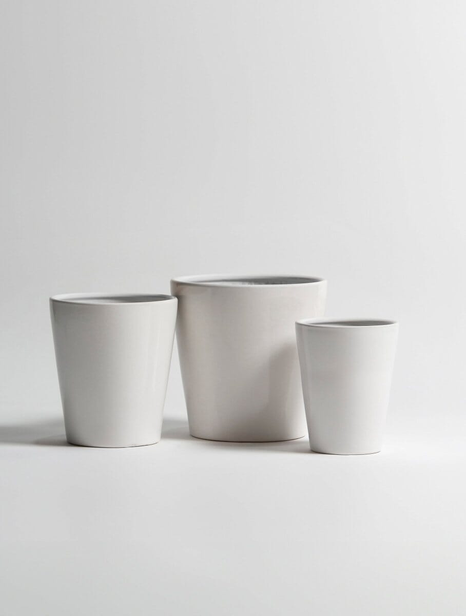 Pure White Ceramic Pot I
