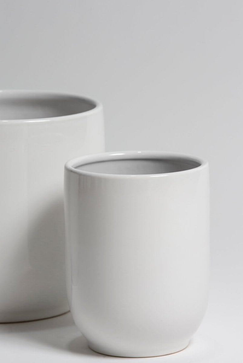 Pure White Ceramic Pot II (3 Sizes)
