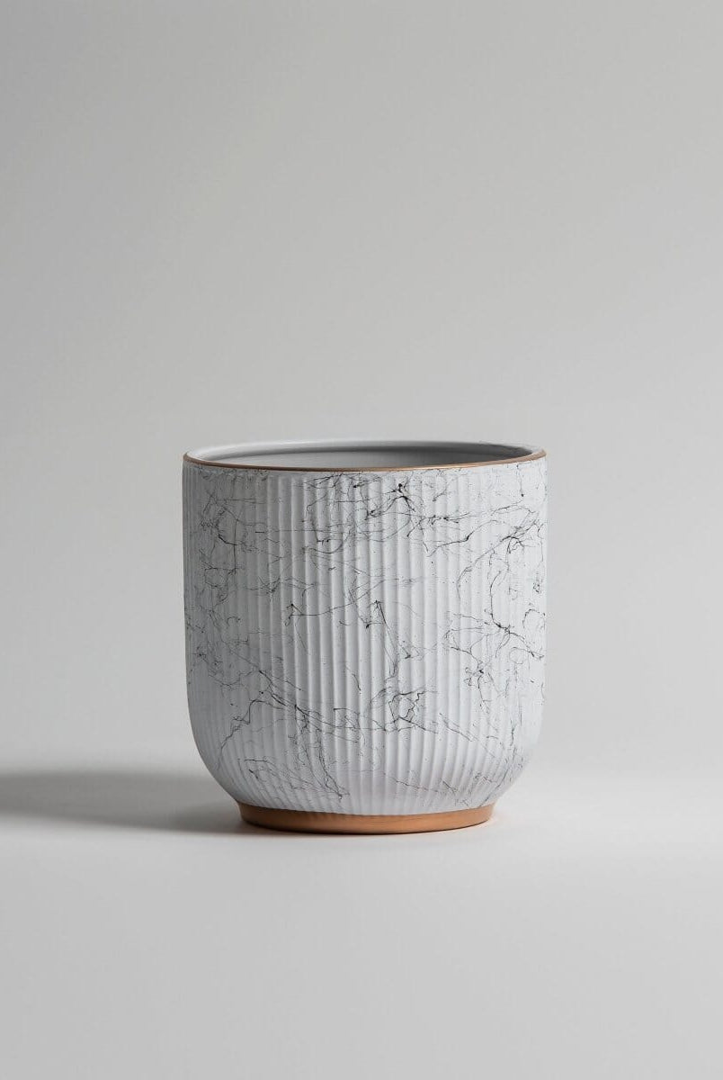 Marble Gold Accent Ceramic Pot (3 Sizes)