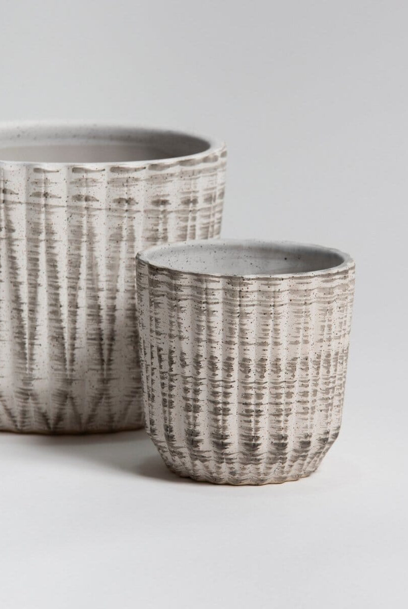 Frosted Birch Ceramic Pot (3 Sizes)