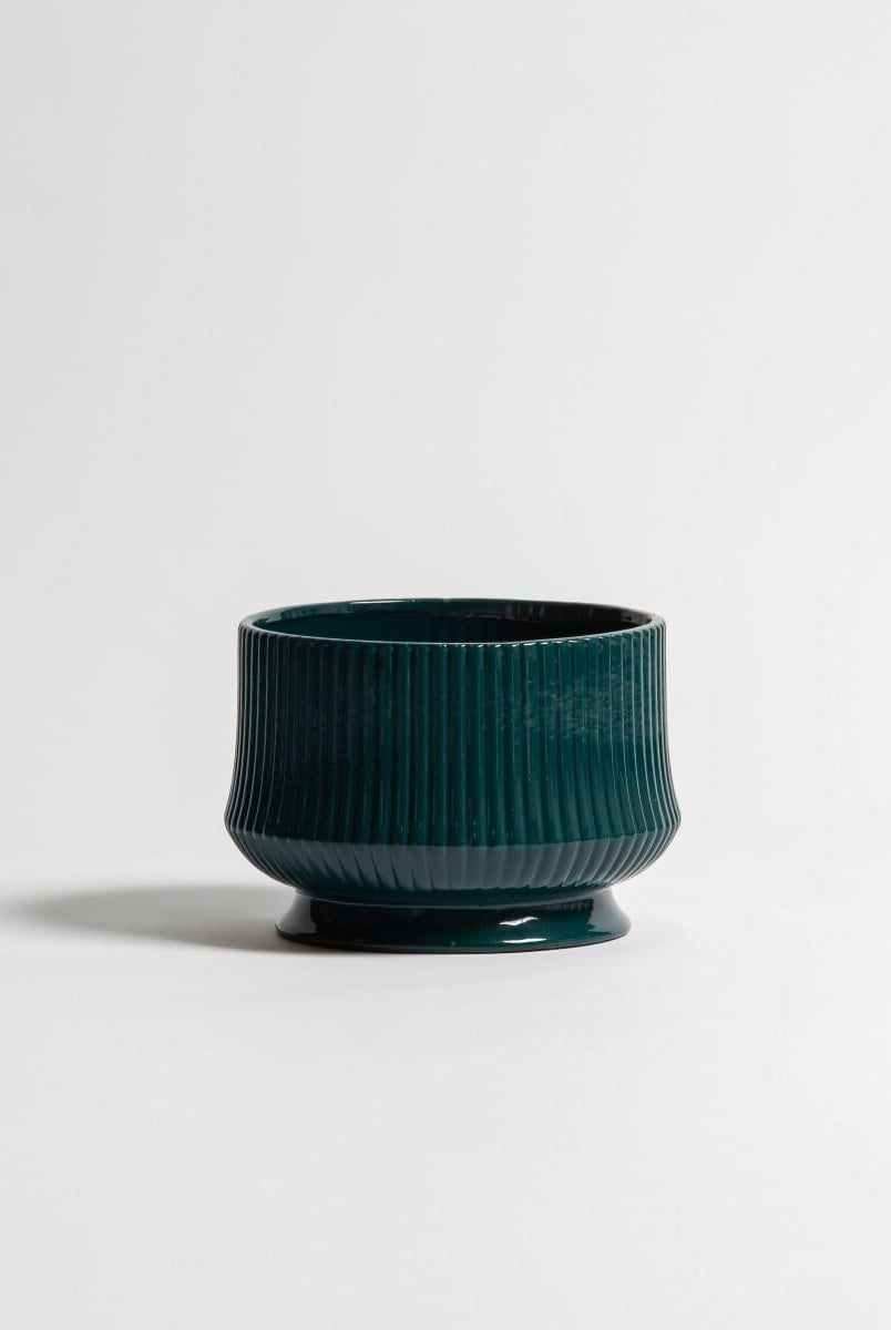Emerald Ripple Ceramic Pot (3 Sizes)