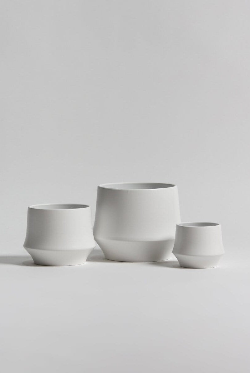 Ivory Twist Ceramic Pot