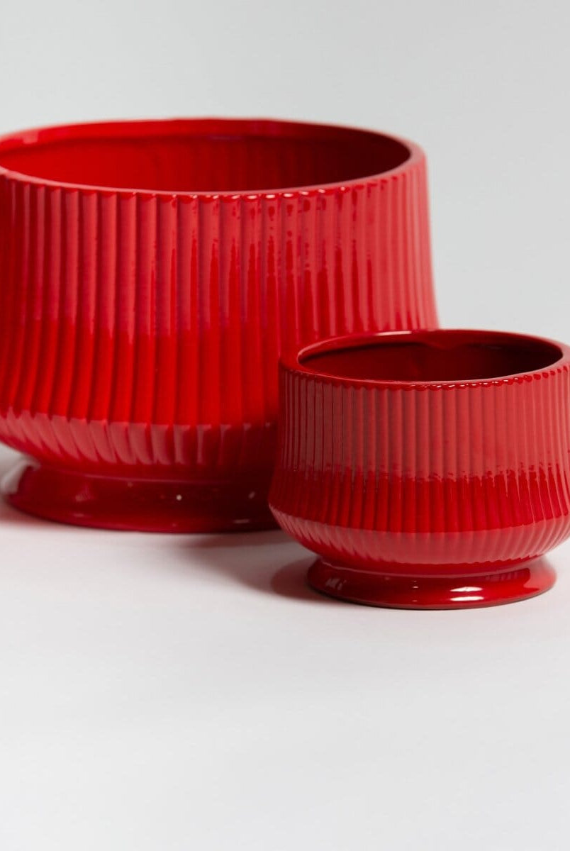 Ruby Ripple Ceramic Pot (3 Sizes)