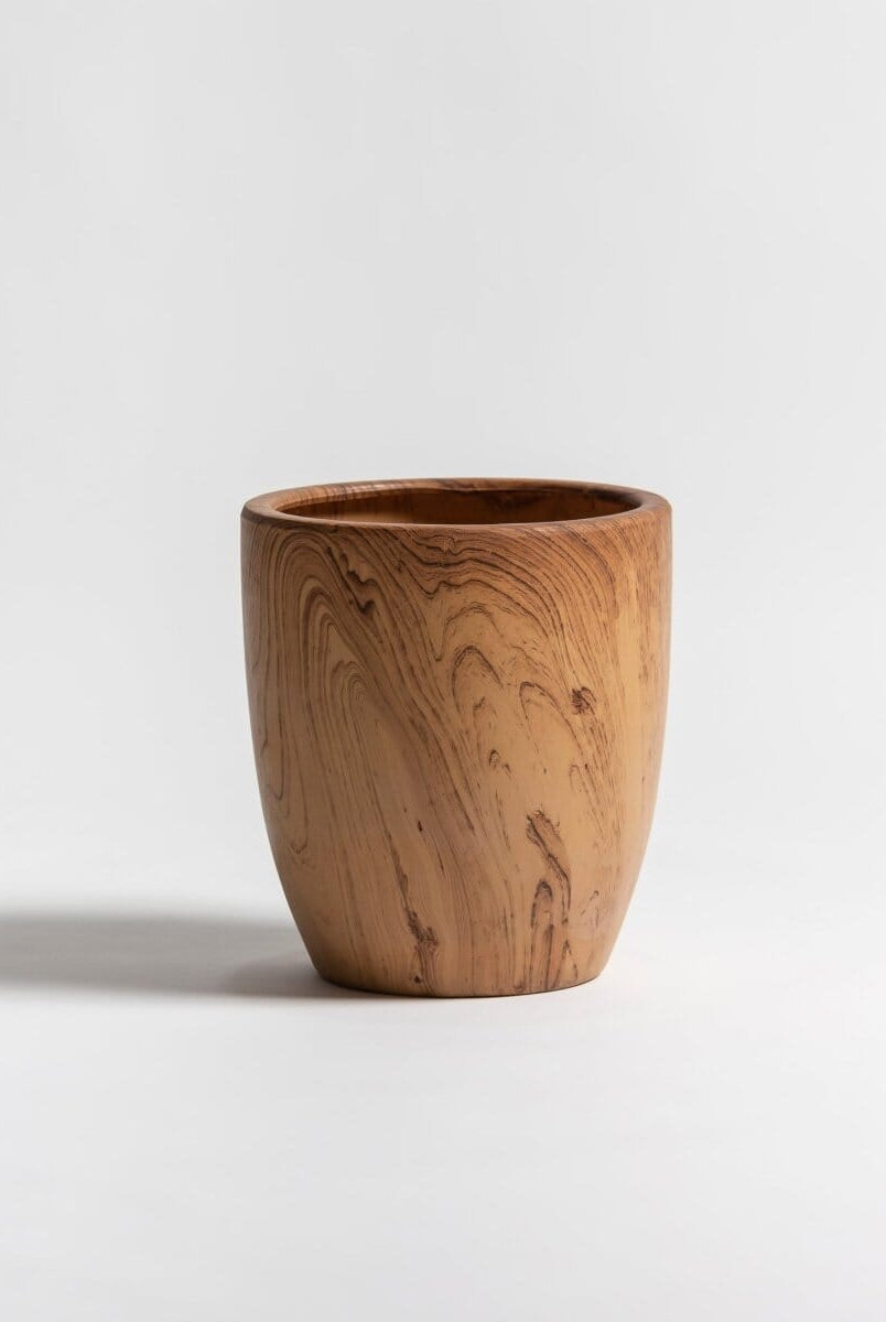 Rustic Wood Ceramic Pot (3 Sizes)