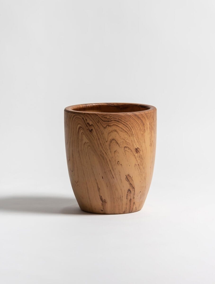 Rustic Wood Ceramic Pot (3 Sizes)