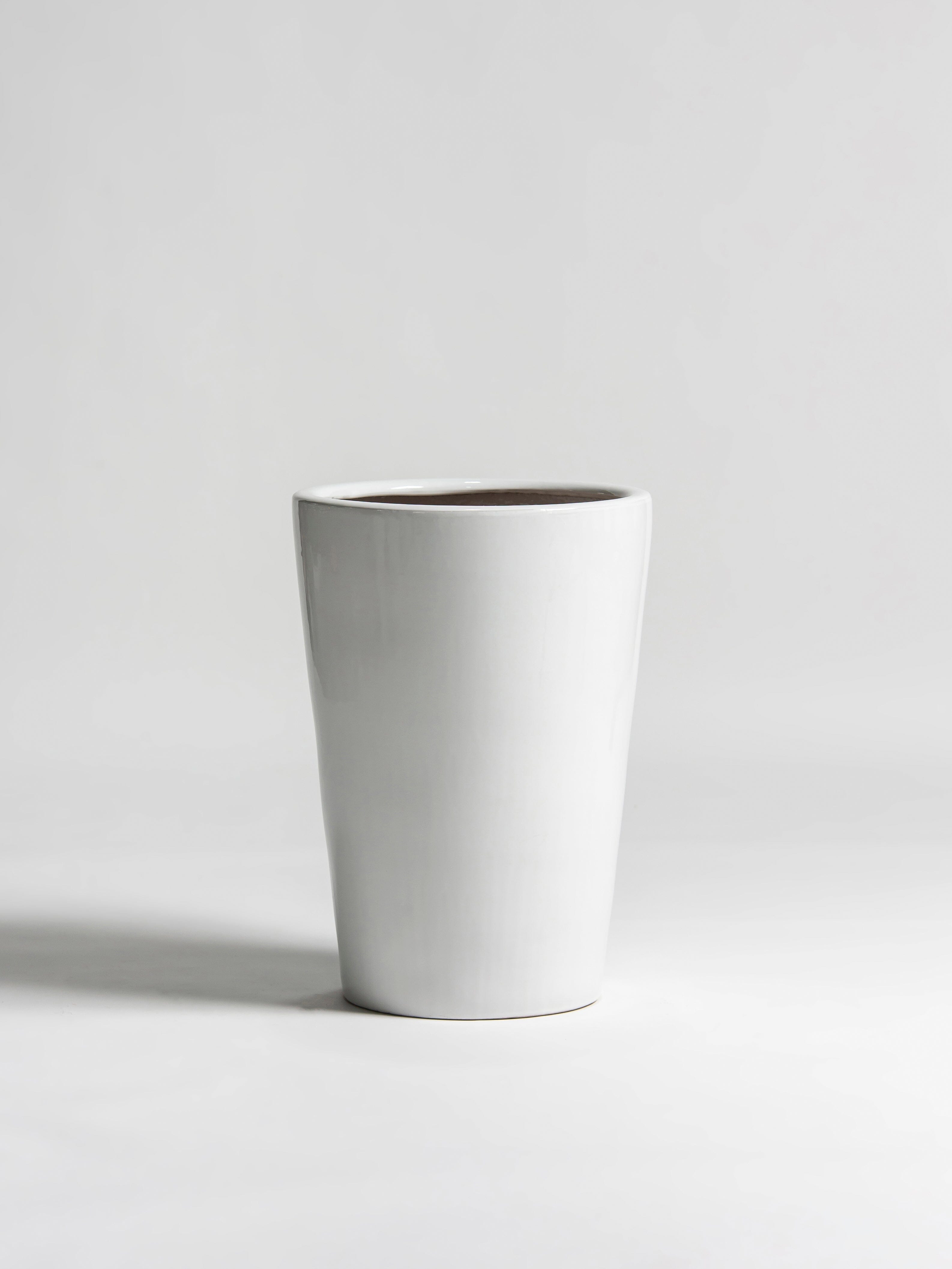 Pure White Ceramic Pot IV (3 Sizes)