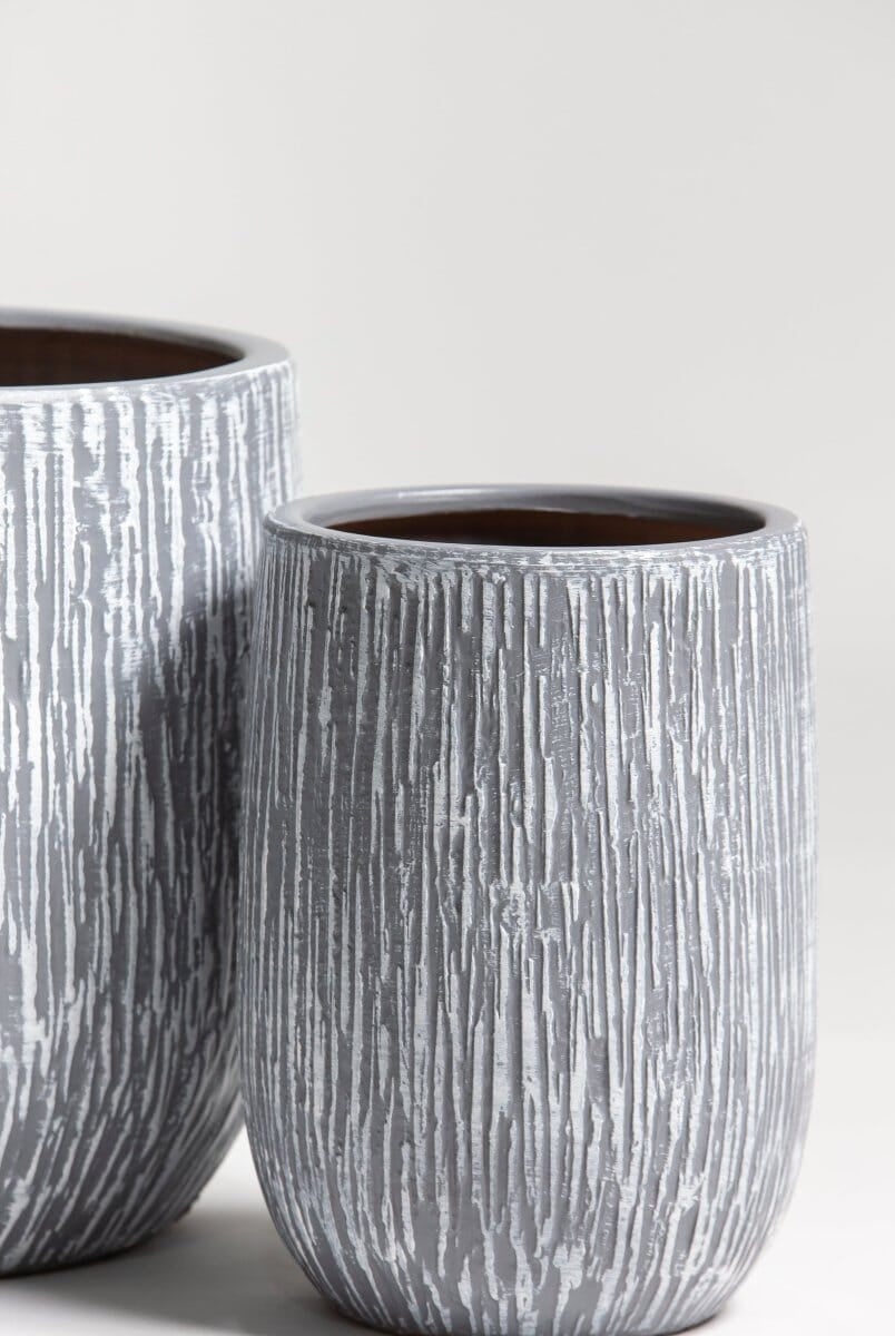 Ash BarkLine Ceramic Pot (3 Sizes)