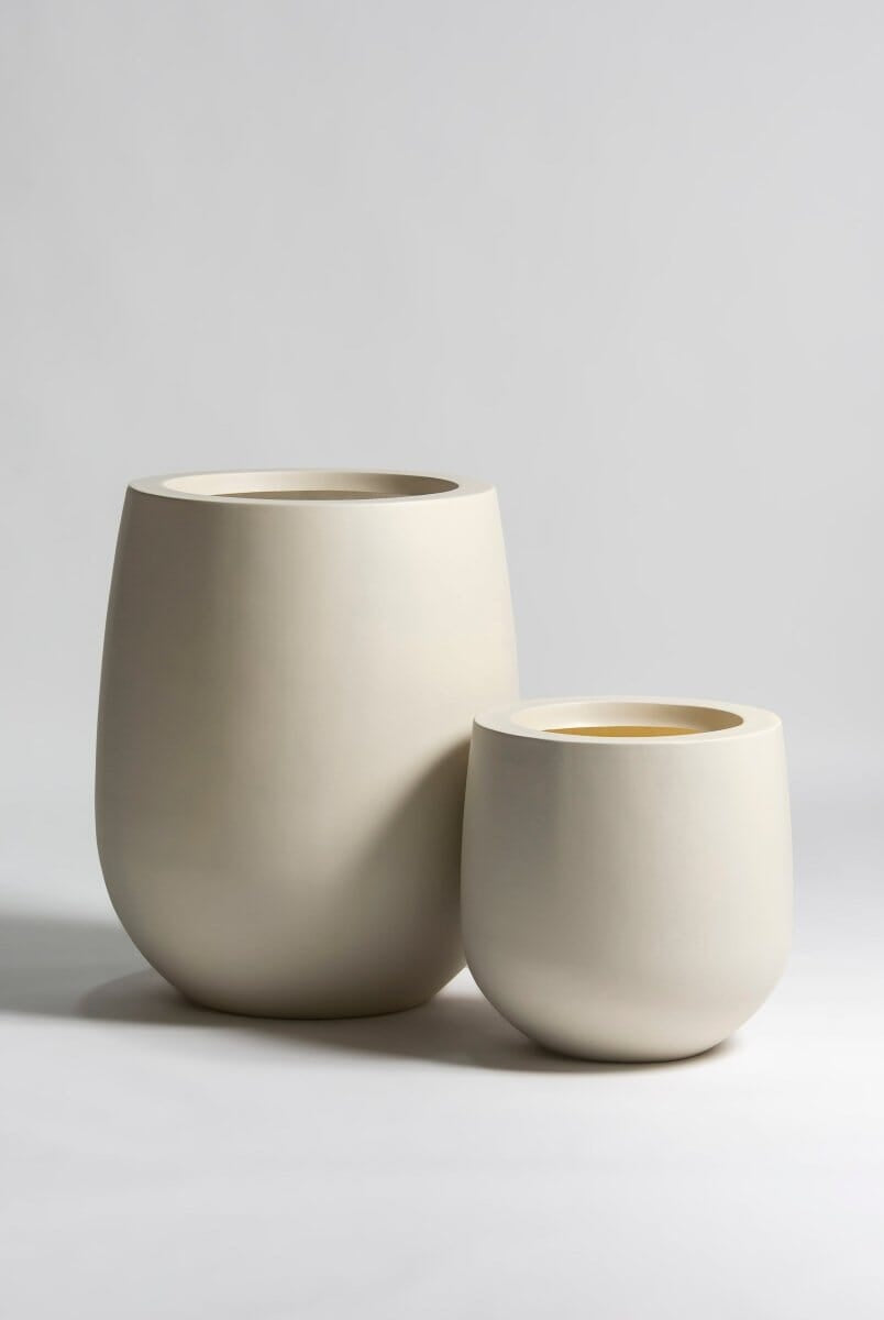 Velum Beige Fiber Glass Pot