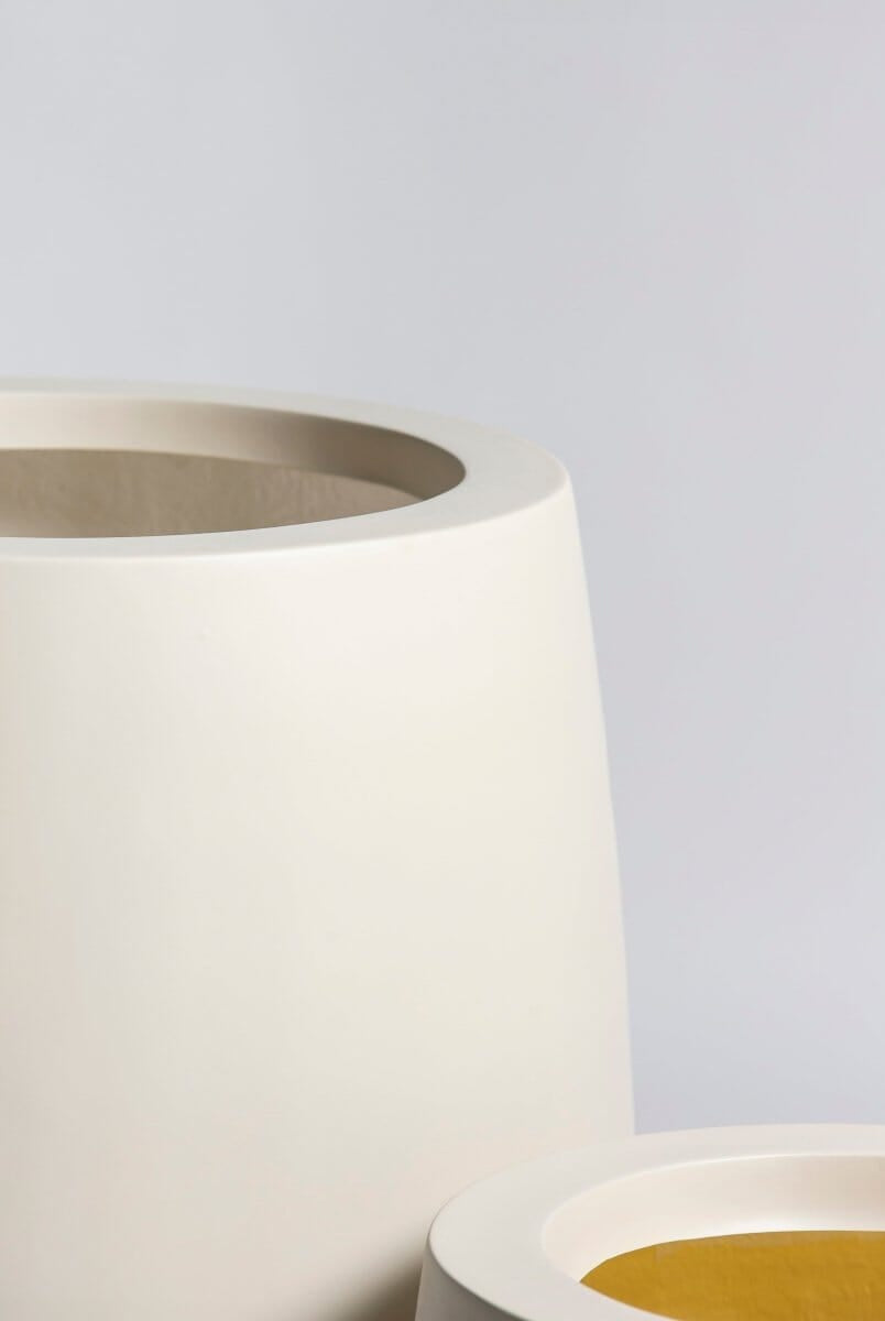 Velum Beige Fiber Glass Pot (2 Sizes)