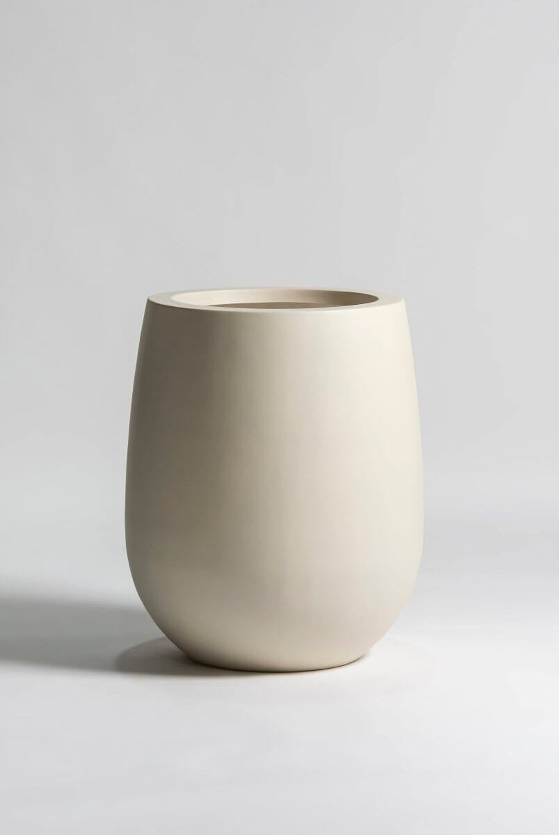 Velum Beige Fiber Glass Pot (2 Sizes)