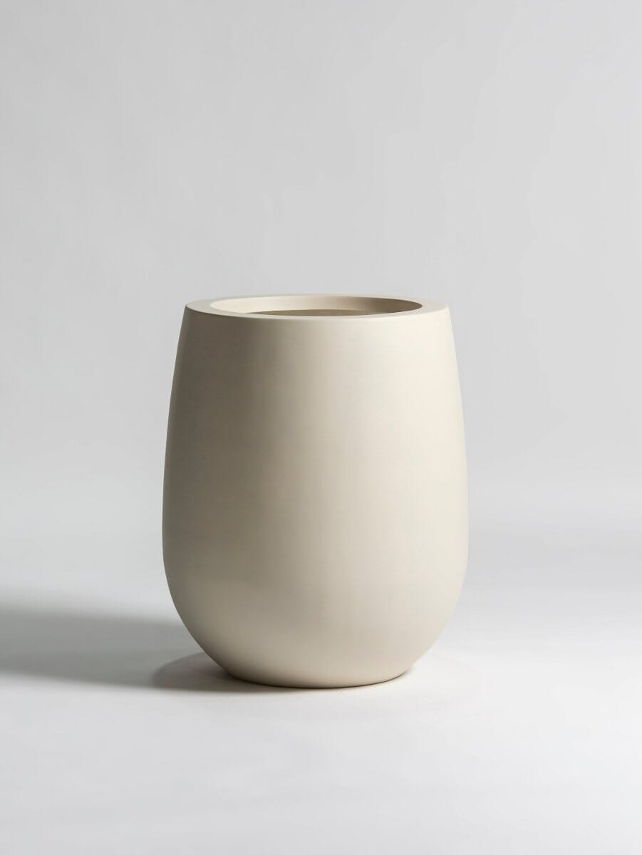 Velum Beige Fiber Glass Pot (2 Sizes)