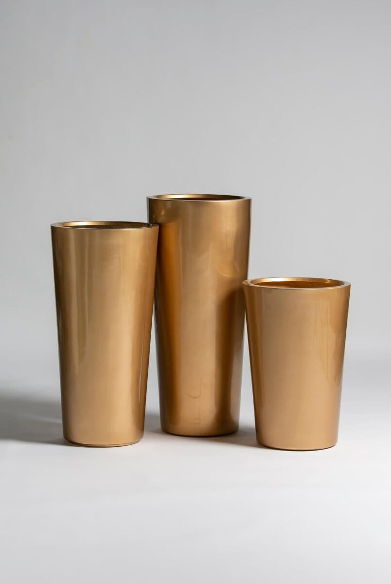 Majestic Gold Fiber Glass Pot