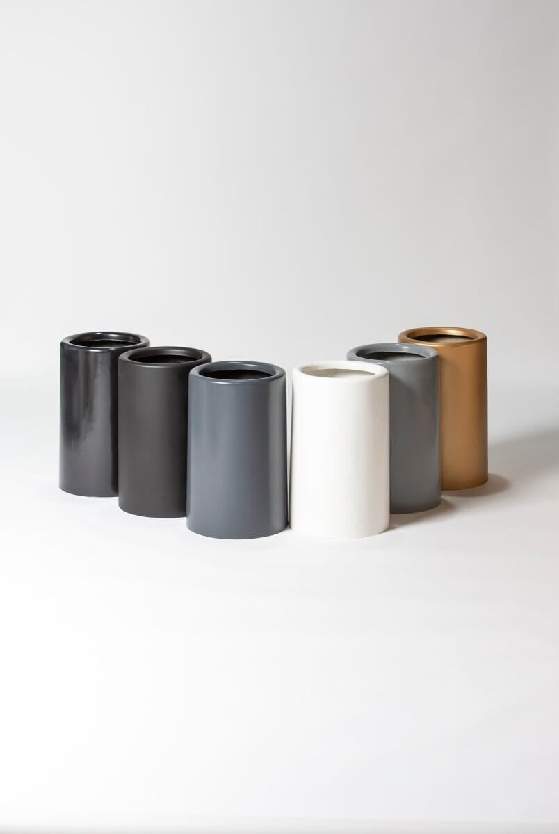 Urban Cylinder Fiber Glass Pot (6 Colors)