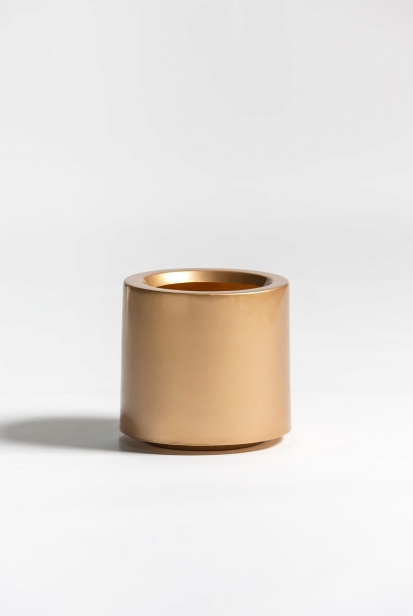 Chroma Fiber Glass Pot (6 Colors)Metallic Gold