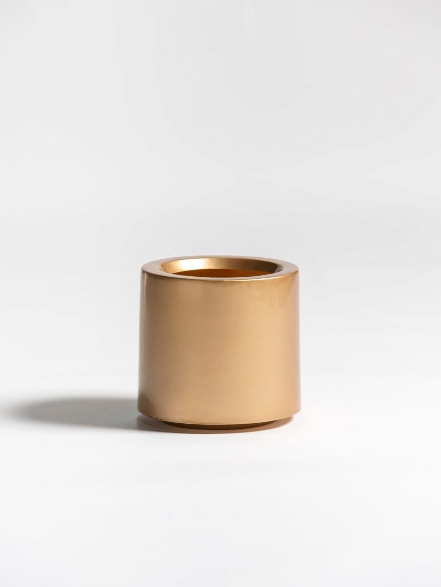 Chroma Fiber Glass Pot (6 Colors)Metallic Gold