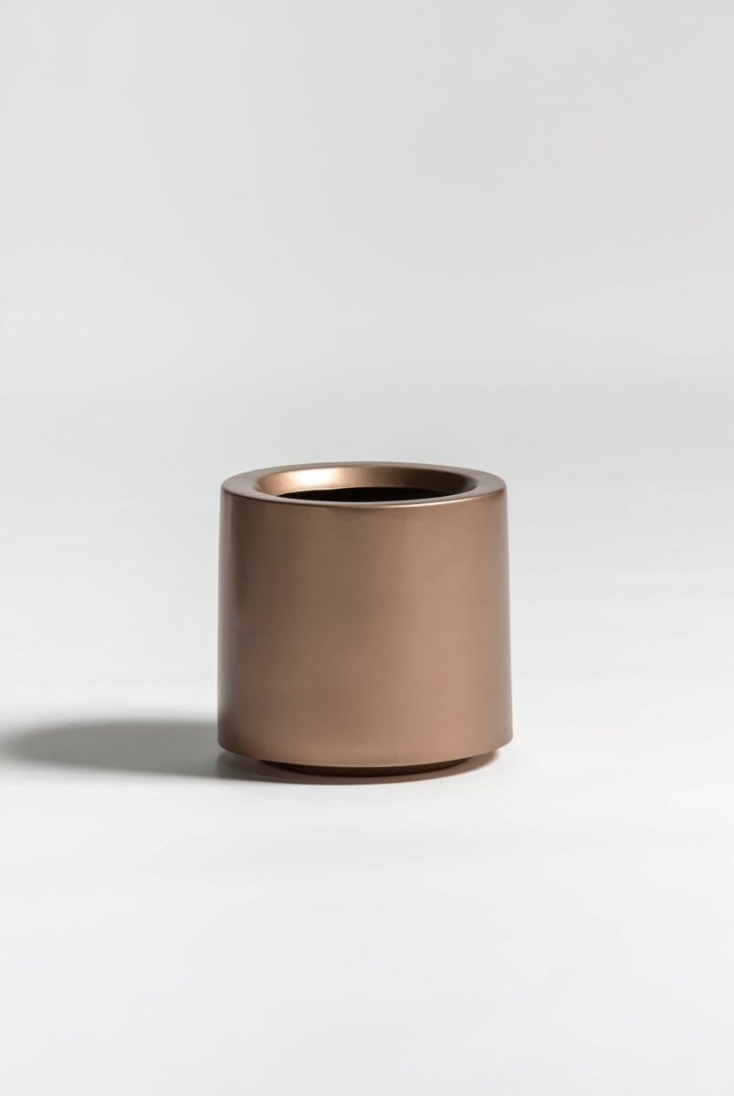 Chroma Fiber Glass Pot (6 Colors)Matte Bronze