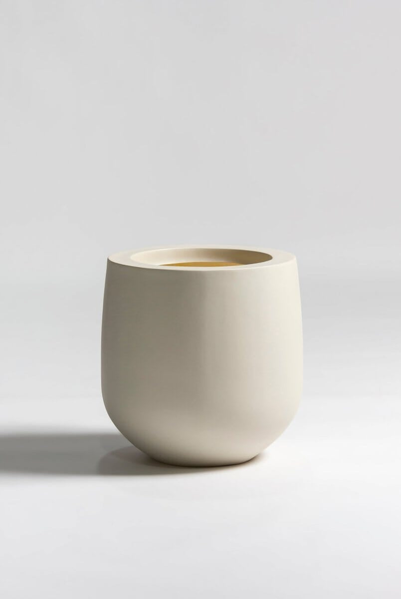 Urban Orb Fiber Glass Pot (4 Colors)Beige