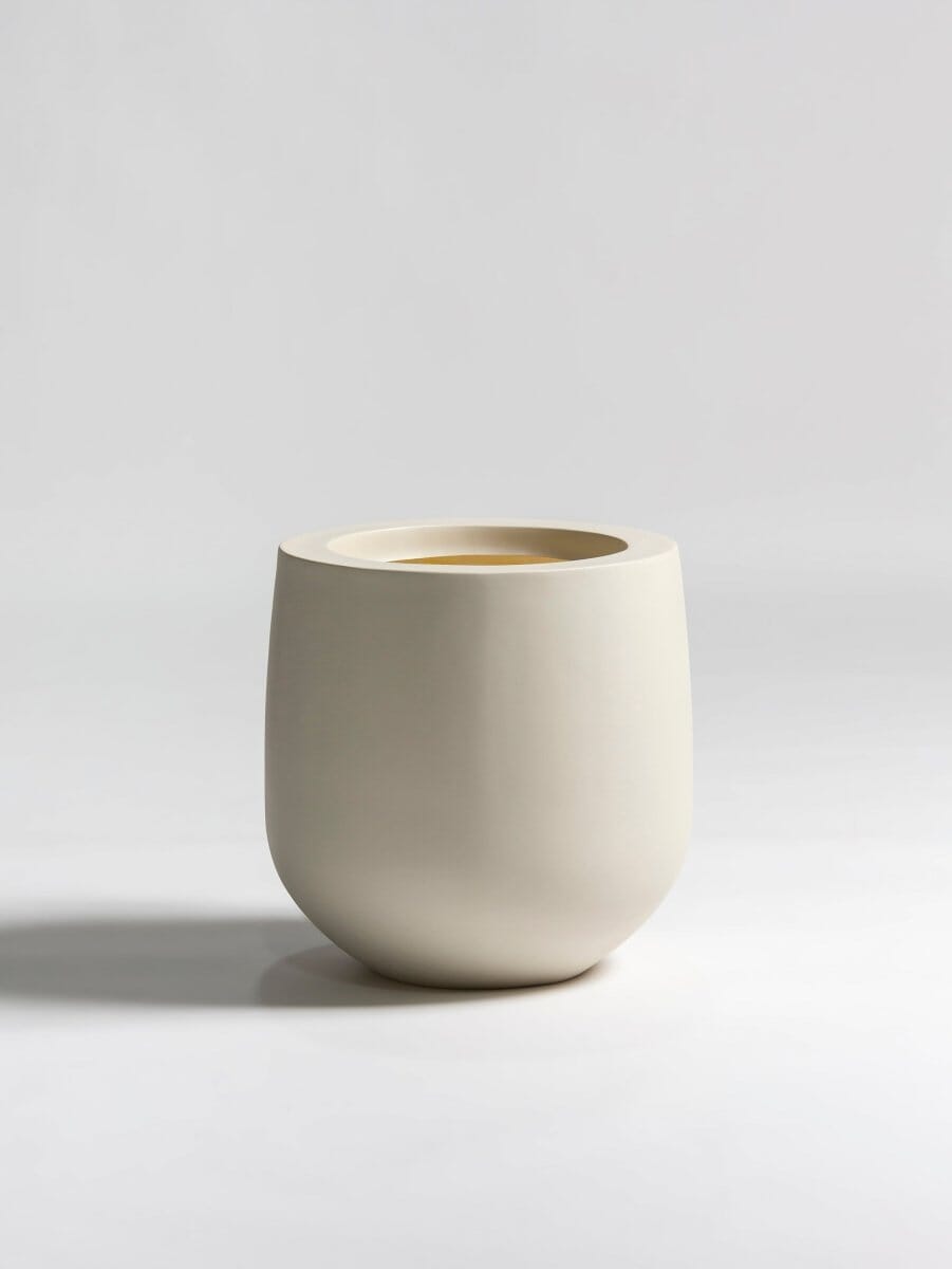 Urban Orb Fiber Glass Pot (4 Colors)Beige