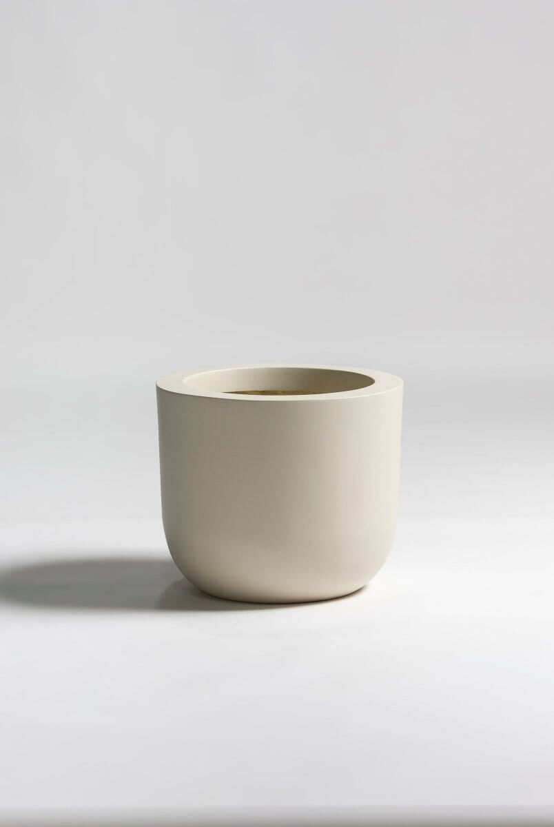 Urban Round Fiber Glass Pot (6 Colors)Beige