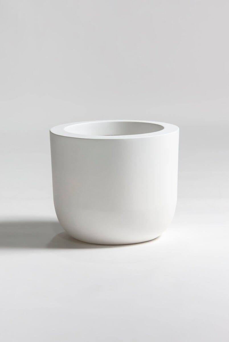 Urban Round Fiber Glass Pot (6 Colors)White
