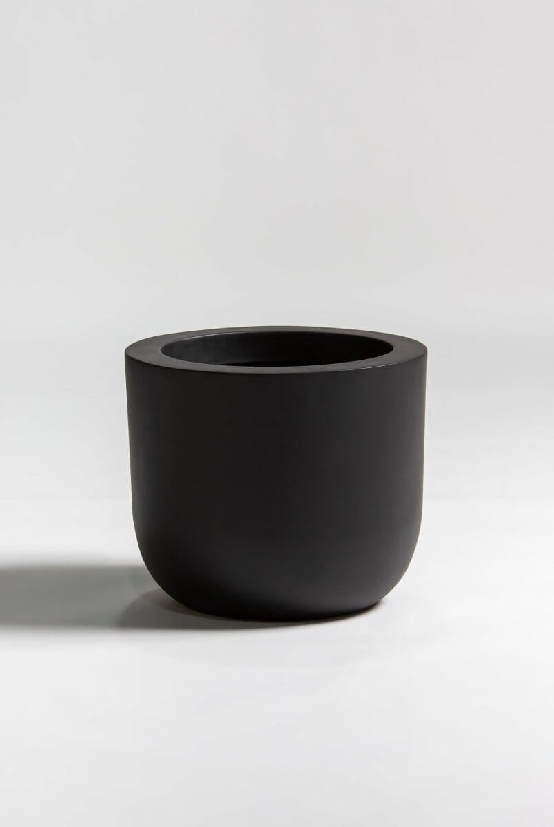 Urban Round Fiber Glass Pot (6 Colors)Matte Black