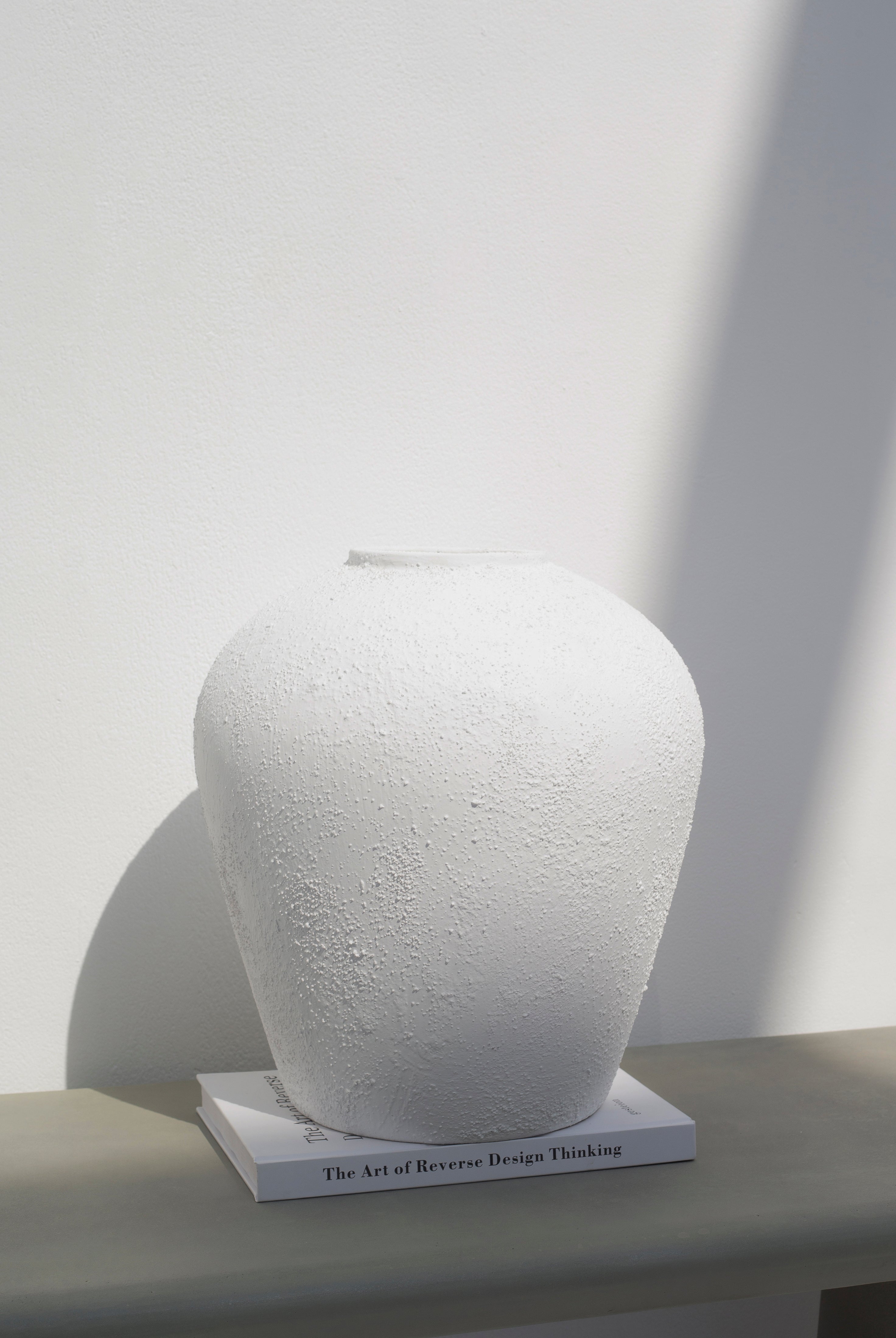 Alana White Concrete Vase
